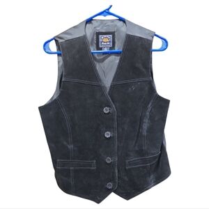 Route 66 Black Suede Vest